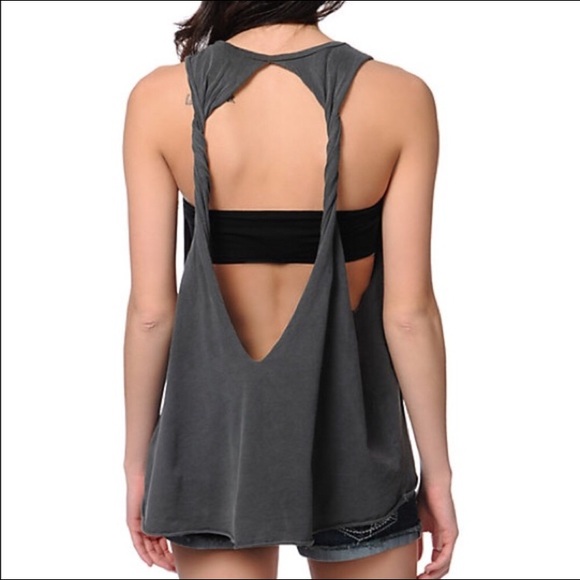 Obey Tops - Obey Charcoal Tank with rolled back
